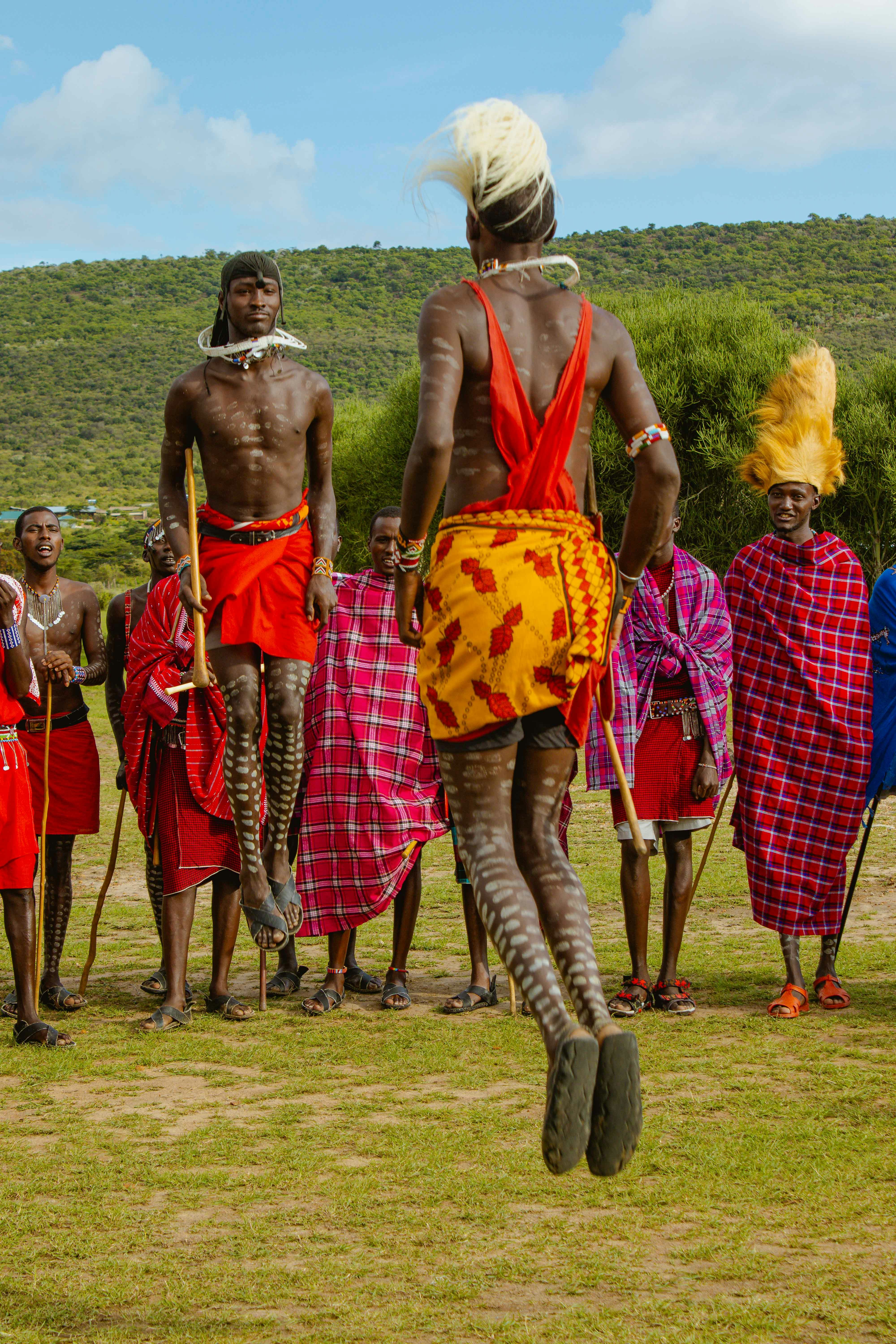 Maasai warriors dance